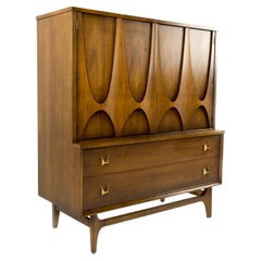 Broyhill Brasilia Mid Century Highboy Dresser Gentlemans Chest