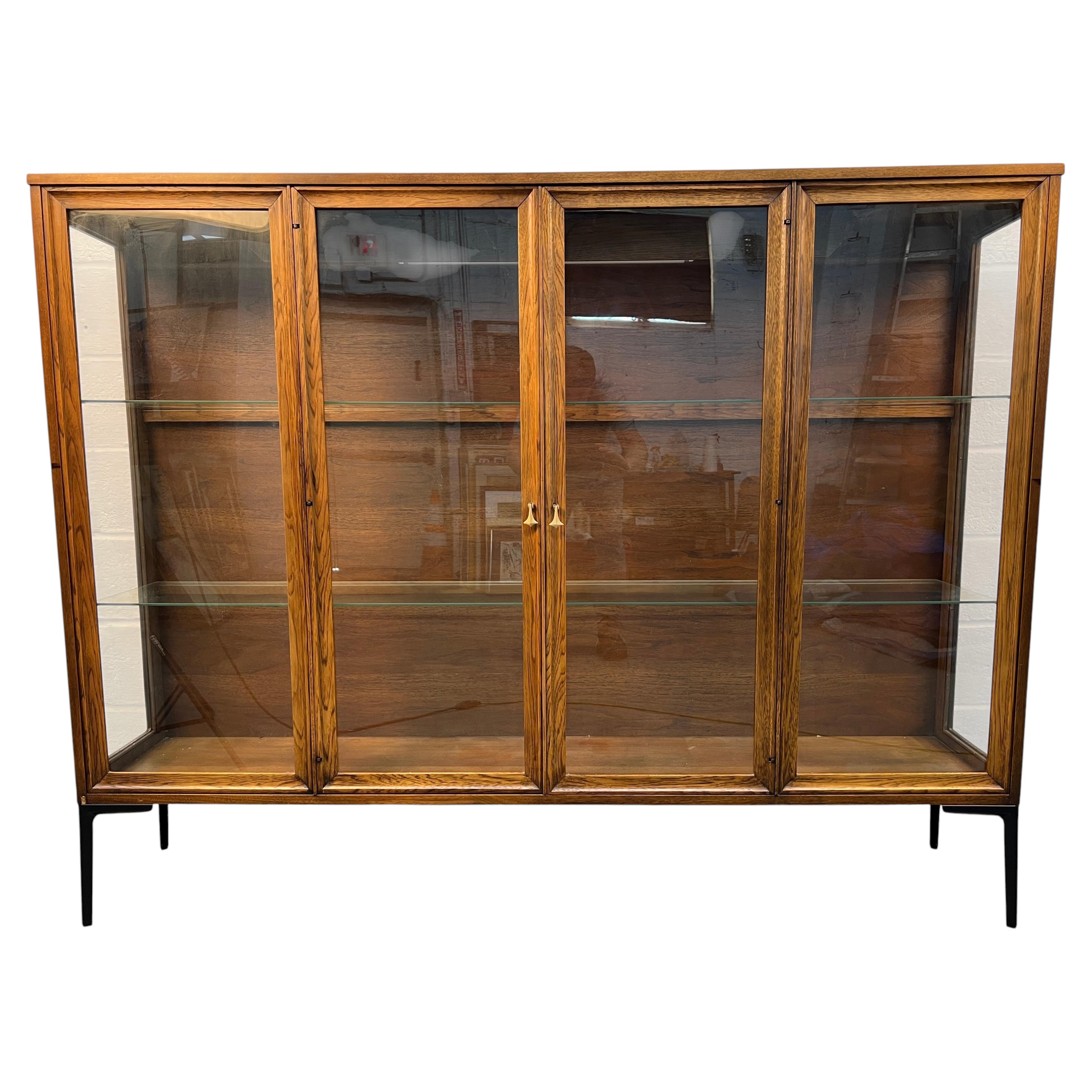 Broyhill Brasilia Mid-Century Modern Glass Display Hutch