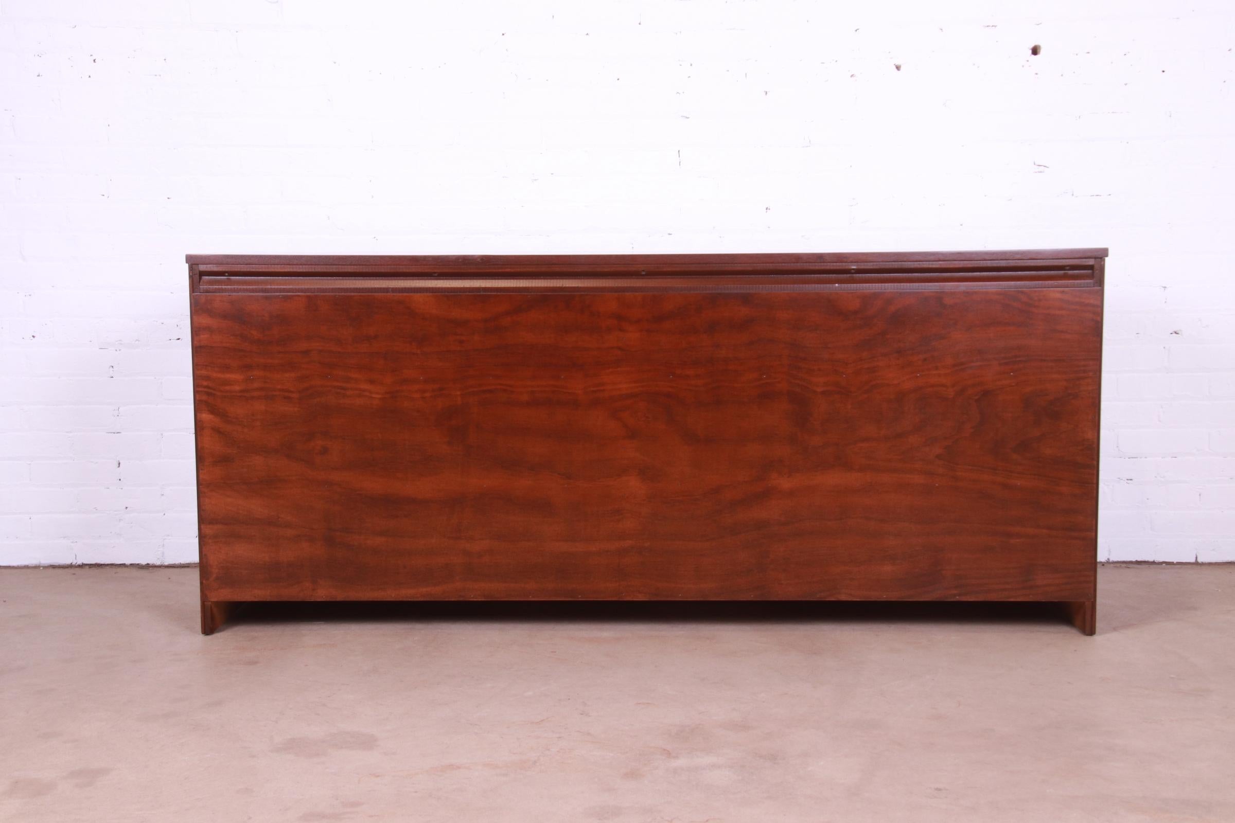 Broyhill Brasilia Mid-Century Modern Sculpted Walnut Dresser or Credenza, 1960s 11