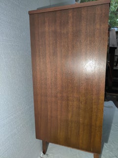 Broyhill Brasilia Mid Century Modern Tall Walnut Highboy Dresser