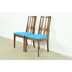 Broyhill Brasilia Mid-Century Modern Walnut Side Chairs or Dining Chairs, Pair