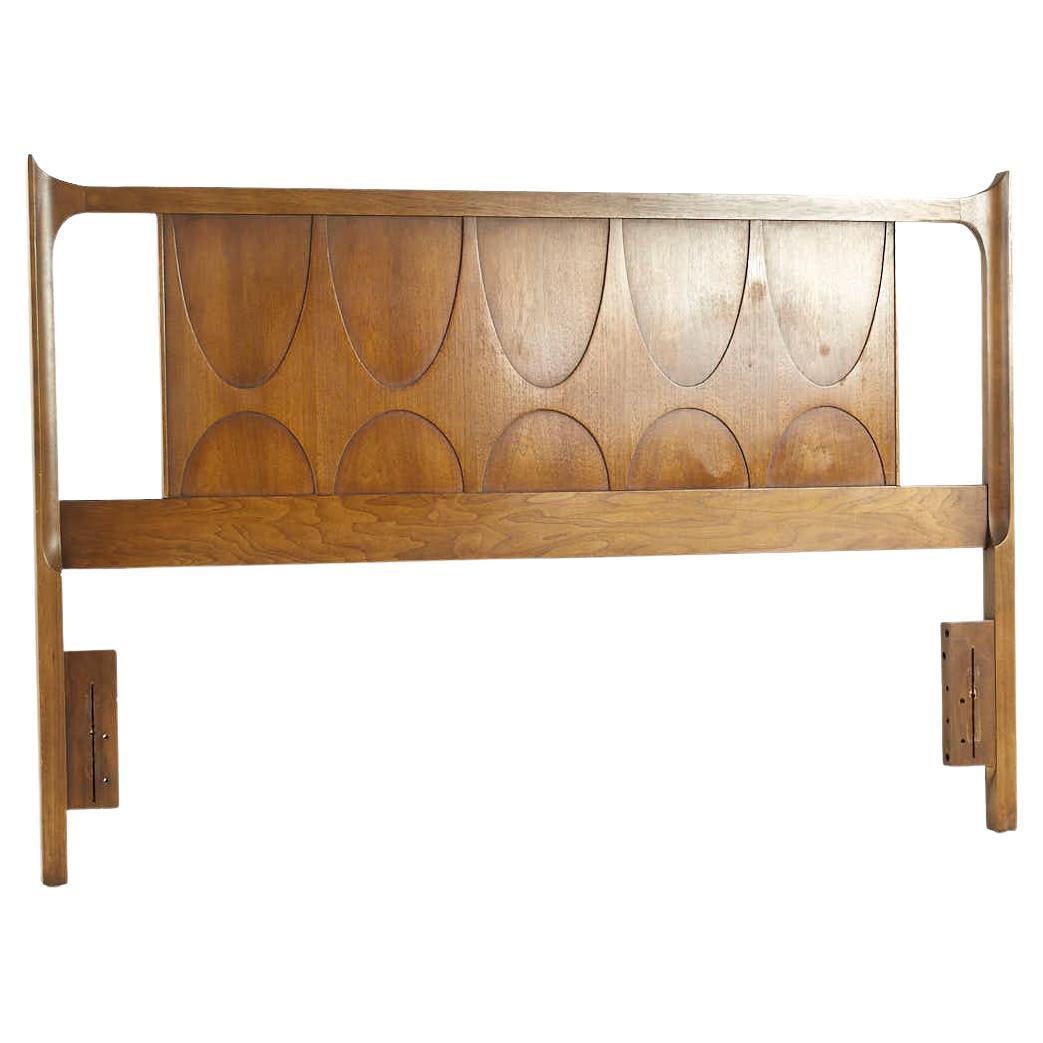Broyhill Brasilia Mid Century Queen Walnut Headboard For Sale at 1stDibs