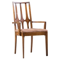 Broyhill Brasilia Mid Century Walnut Arm Dining Chair