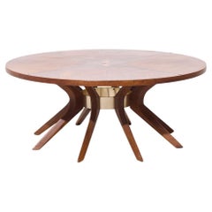 Broyhill Brasilia Mid Century Walnut Cathedral Coffee Table