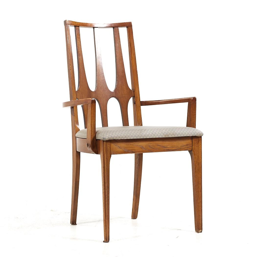 Broyhill Brasilia Mid Century Walnut Dining Chairs - Set of 10 For Sale 4