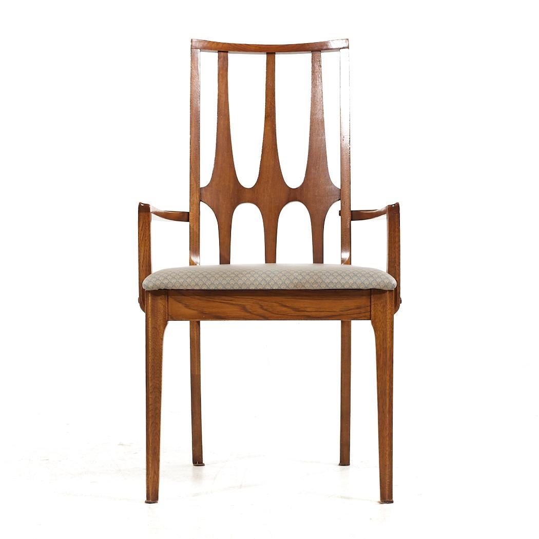 Broyhill Brasilia Mid Century Walnut Dining Chairs - Set of 10 For Sale 5