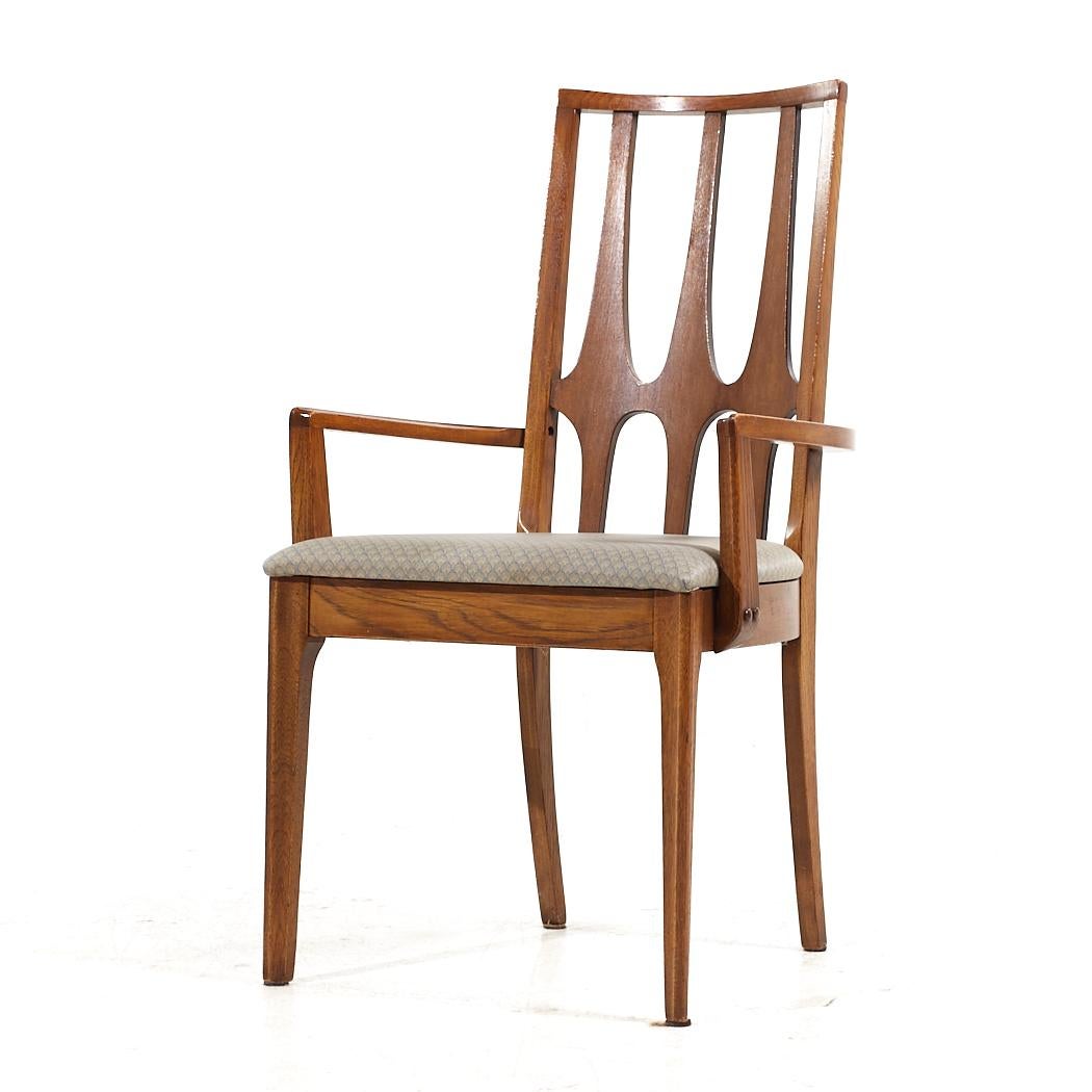 Broyhill Brasilia Mid Century Walnut Dining Chairs - Set of 10 For Sale 6