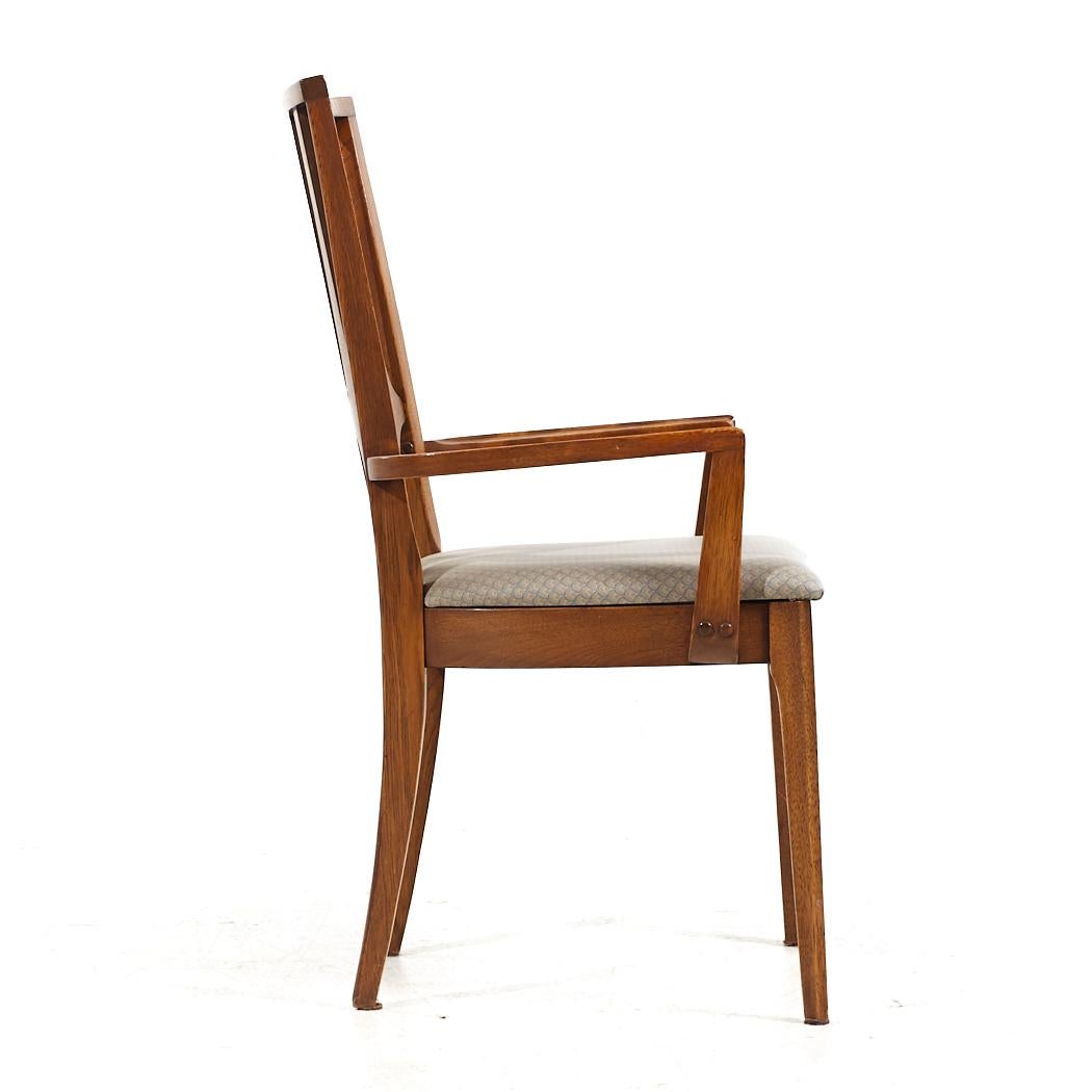 Broyhill Brasilia Mid Century Walnut Dining Chairs - Set of 10 For Sale 7