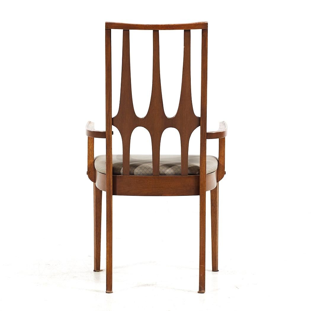Broyhill Brasilia Mid Century Walnut Dining Chairs - Set of 10 For Sale 8