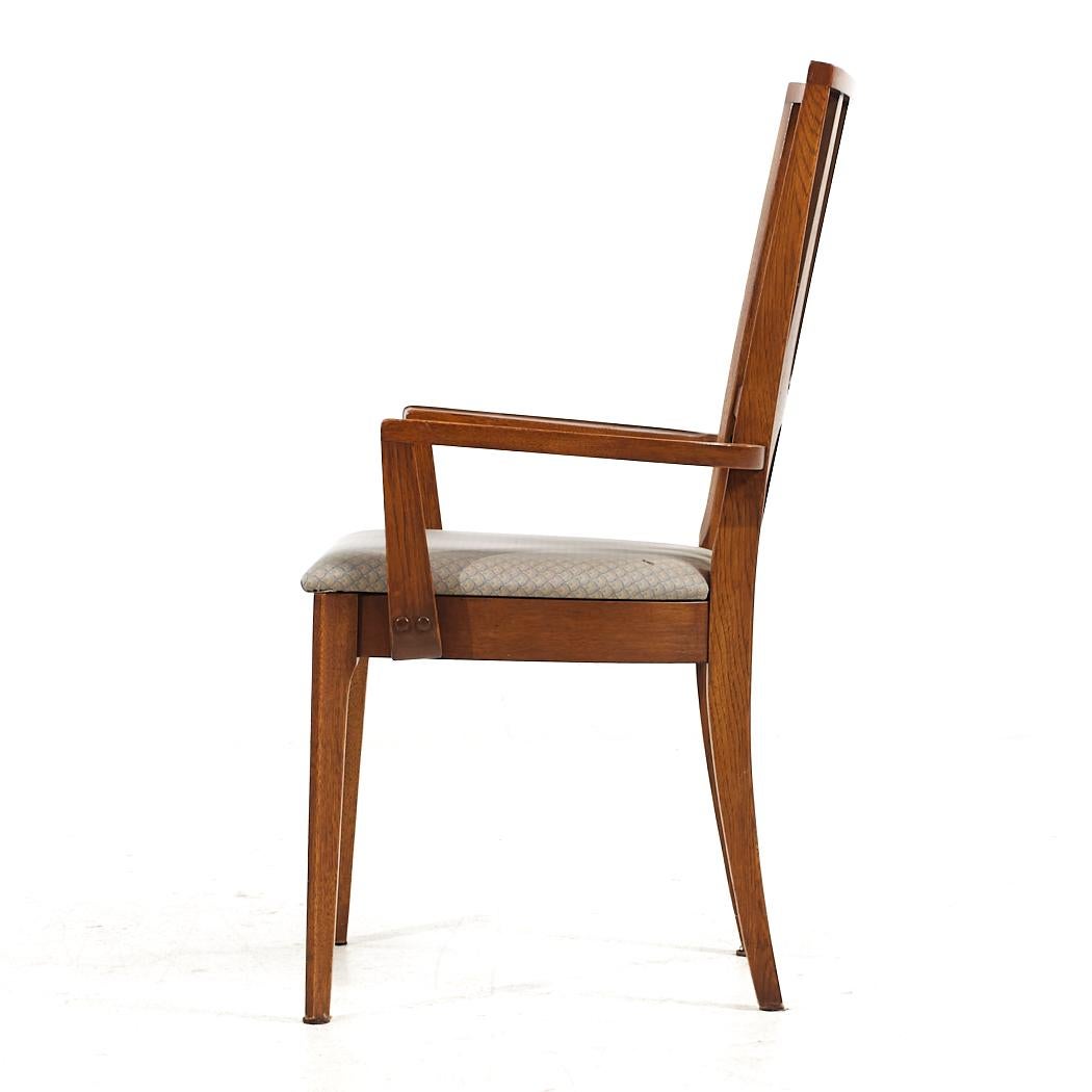 Broyhill Brasilia Mid Century Walnut Dining Chairs - Set of 10 For Sale 9