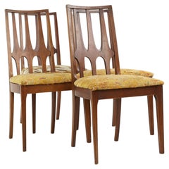 Broyhill Brasilia Mid Century Walnut Dining Chairs, Set of 4