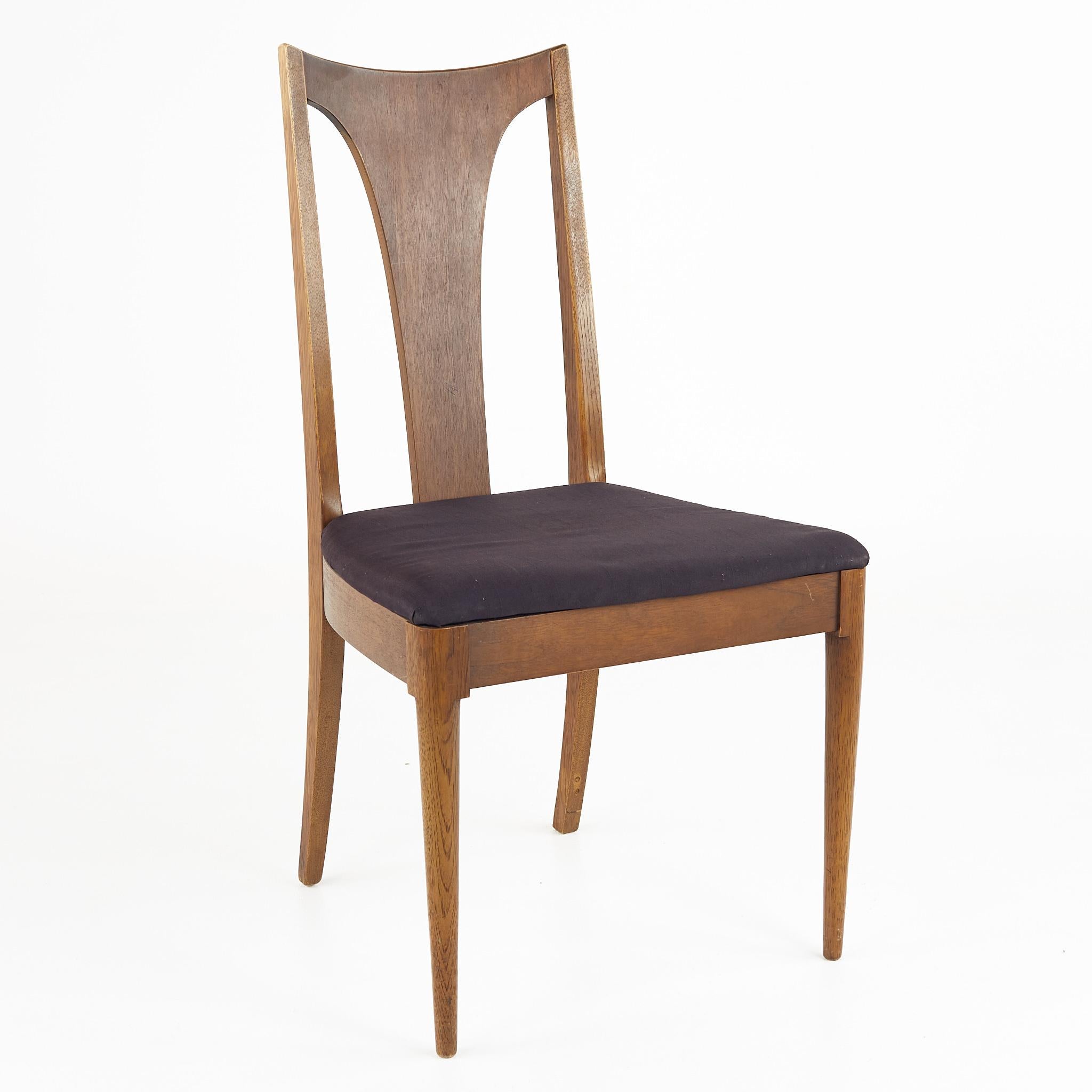 Broyhill Brasilia Mid Century Walnut Dining Chairs, Set of 6 3