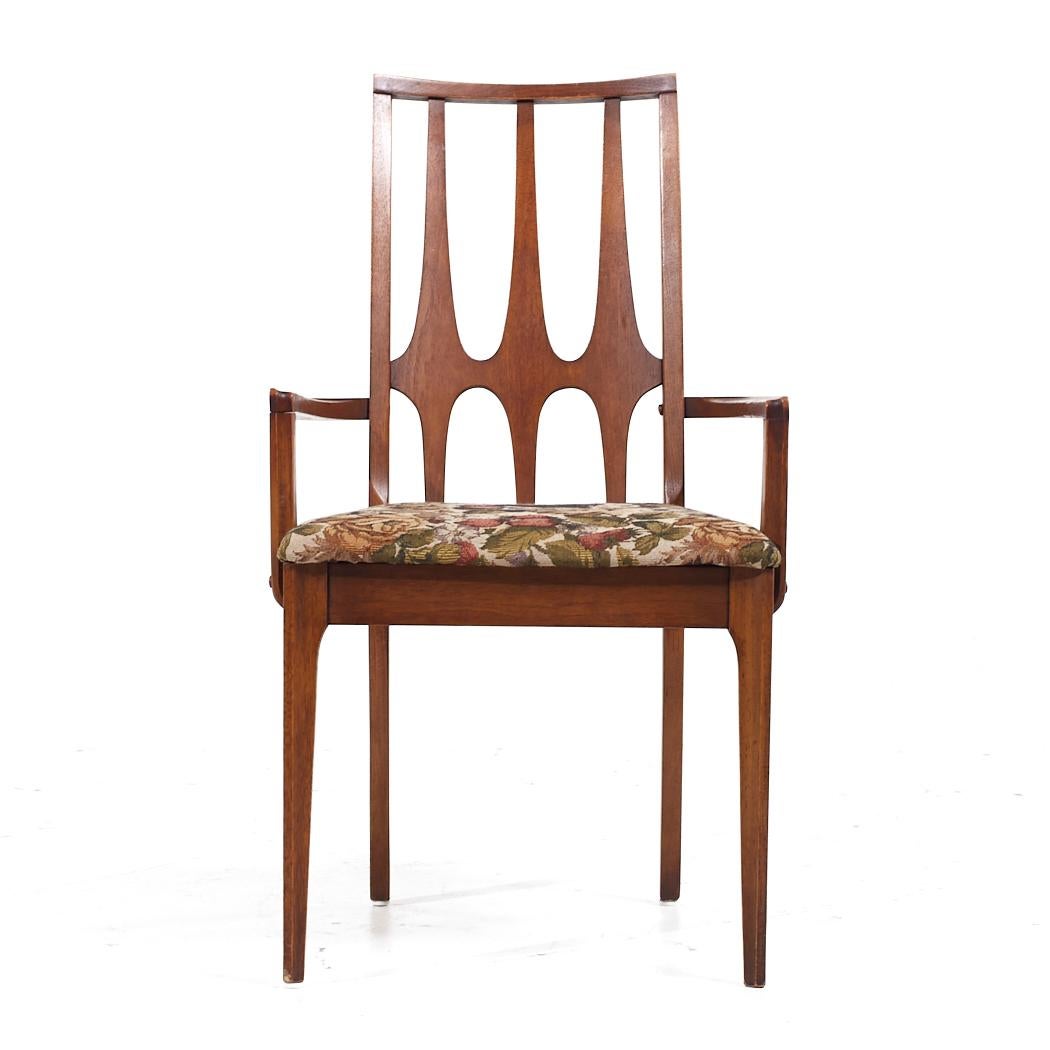 Broyhill Brasilia Mid Century Walnut Dining Chairs - Set of 6 For Sale 5
