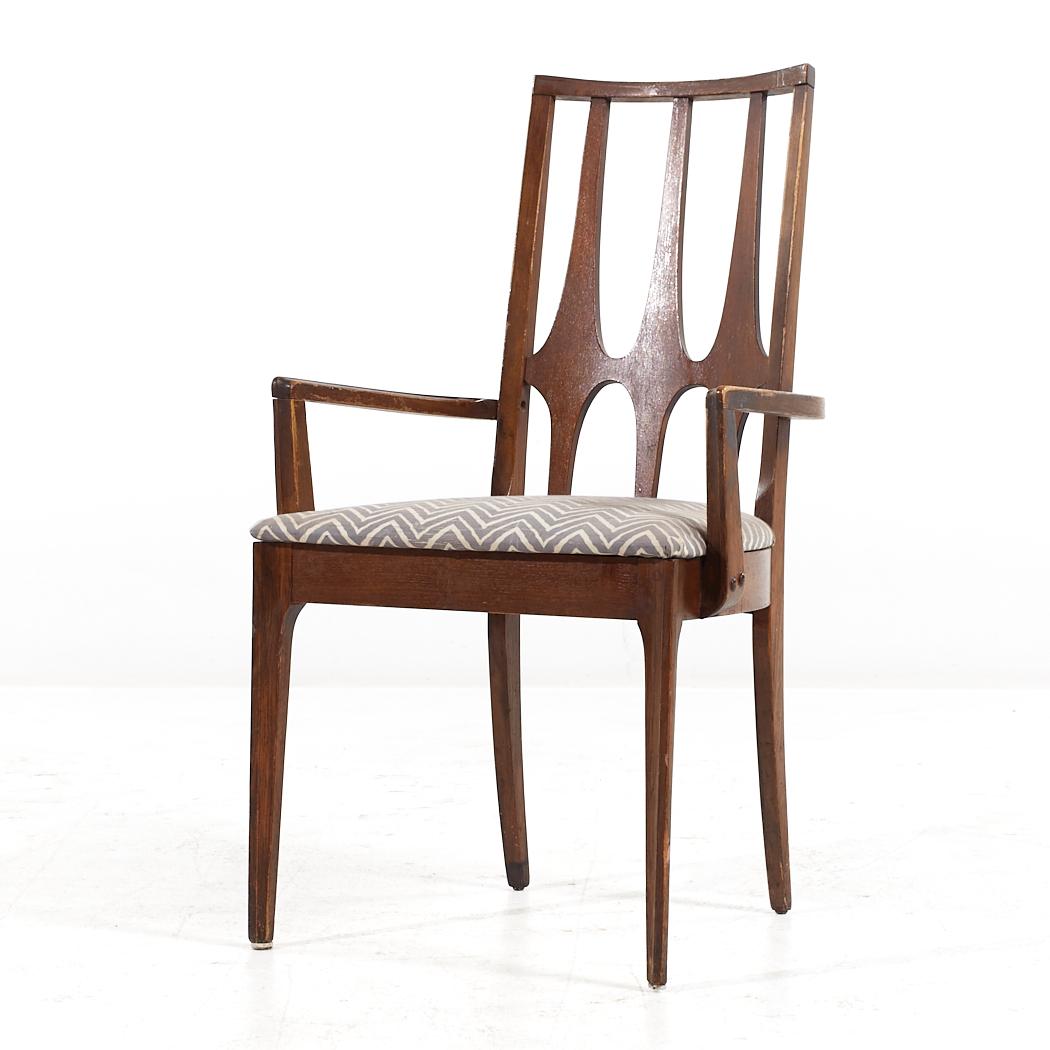 Broyhill Brasilia Mid Century Walnut Dining Chairs - Set of 6 For Sale 6