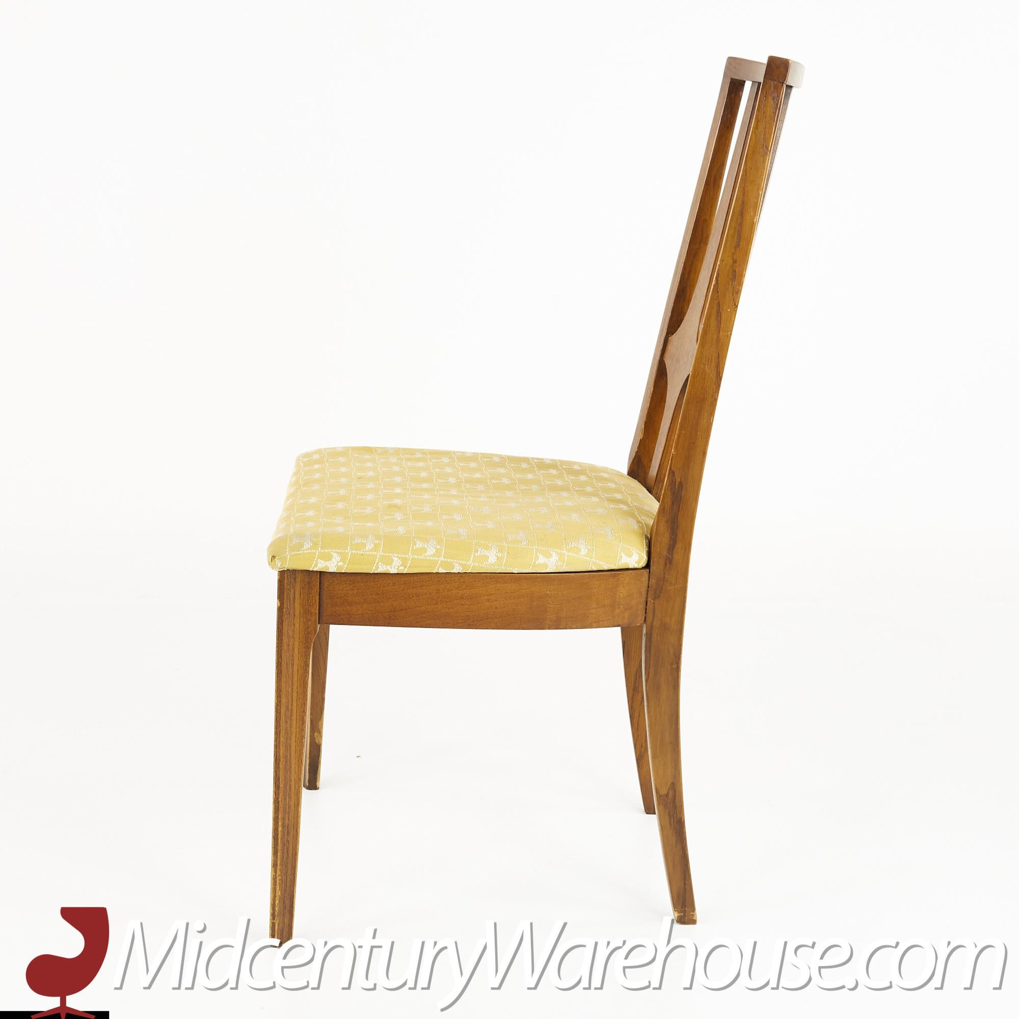 Broyhill Brasilia Mid Century Walnut Dining Chairs, Set of 6 8