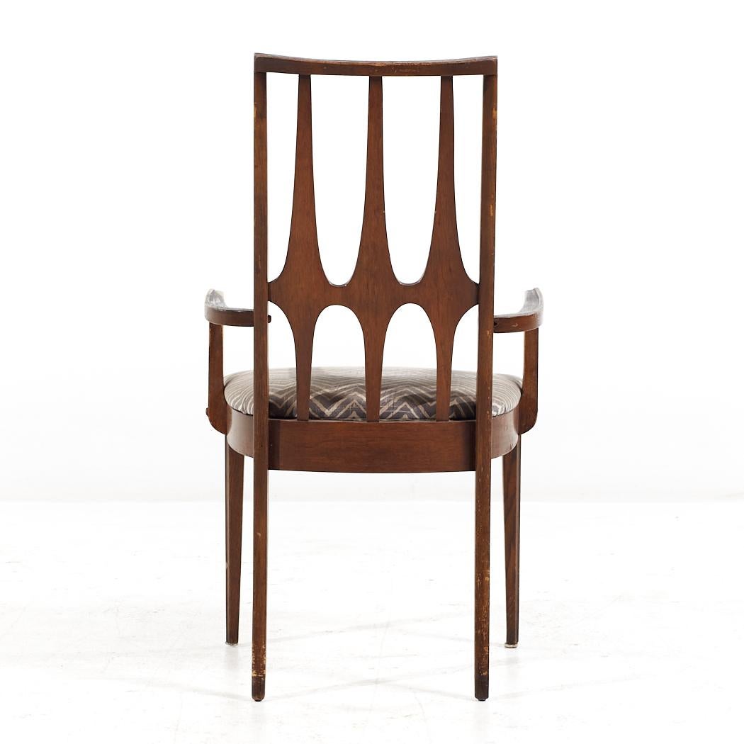 Broyhill Brasilia Mid Century Walnut Dining Chairs - Set of 6 For Sale 8