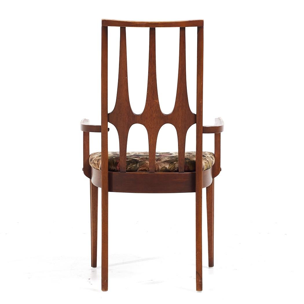 Broyhill Brasilia Mid Century Walnut Dining Chairs - Set of 6 For Sale 8