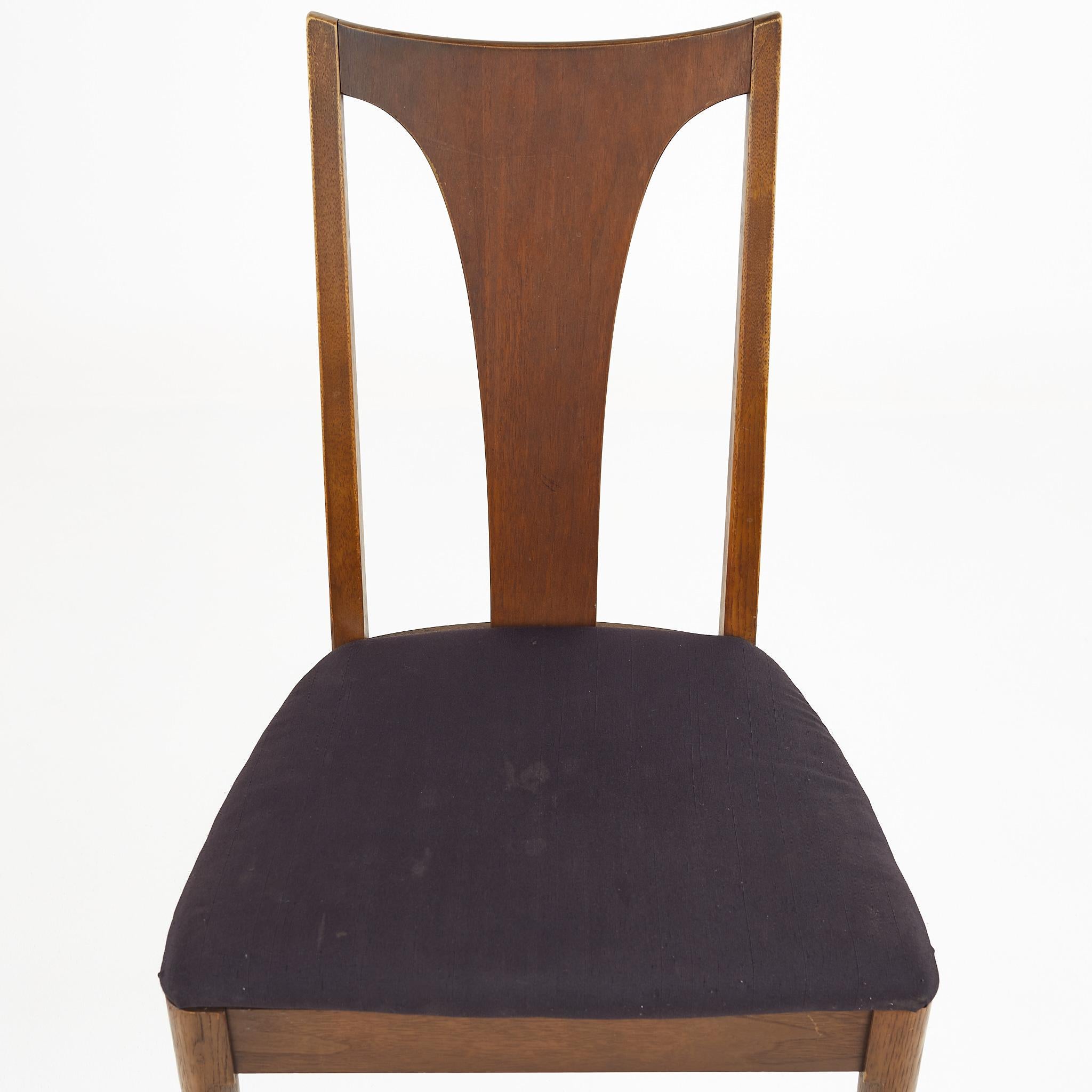 Broyhill Brasilia Mid Century Walnut Dining Chairs, Set of 6 9