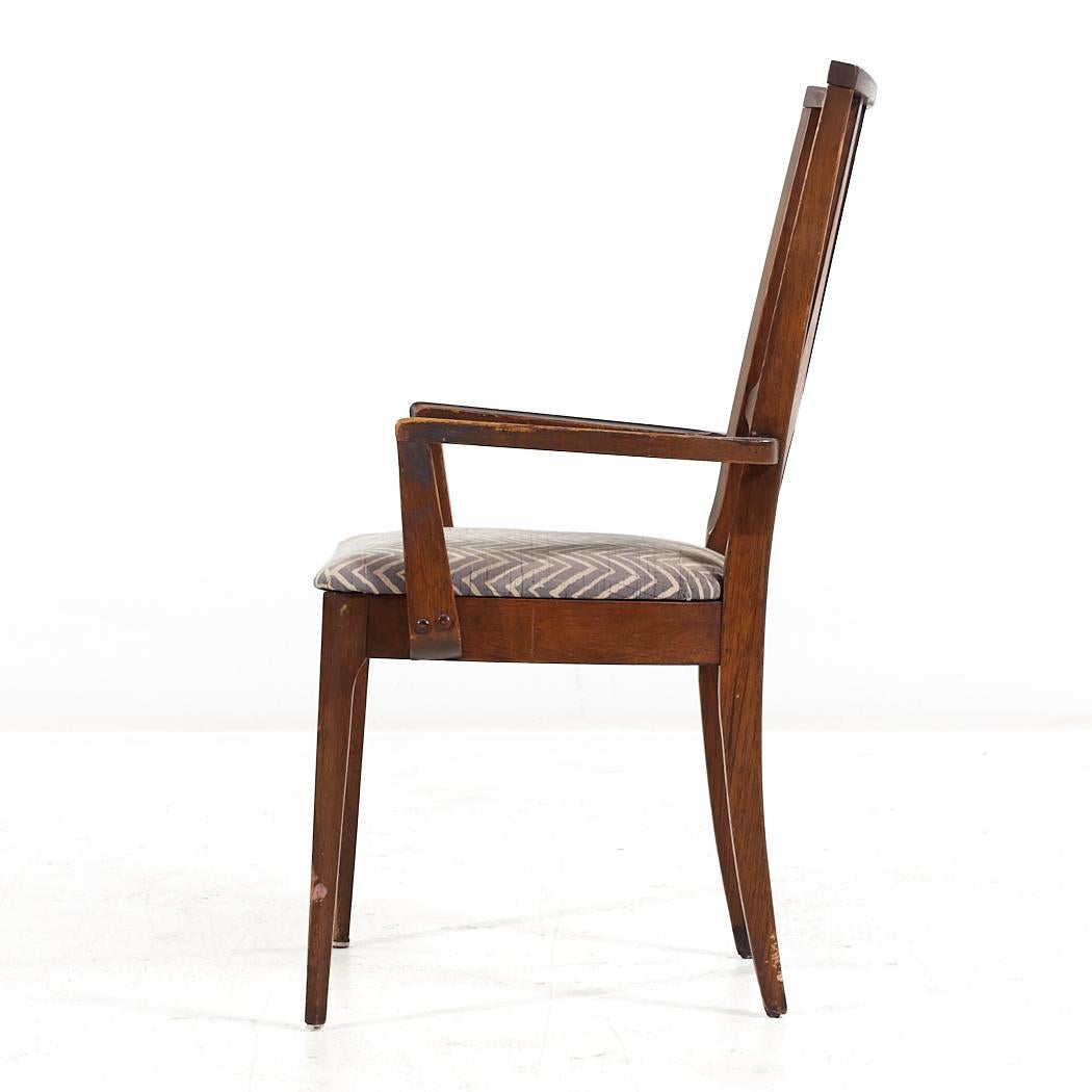 Broyhill Brasilia Mid Century Walnut Dining Chairs - Set of 6 For Sale 9