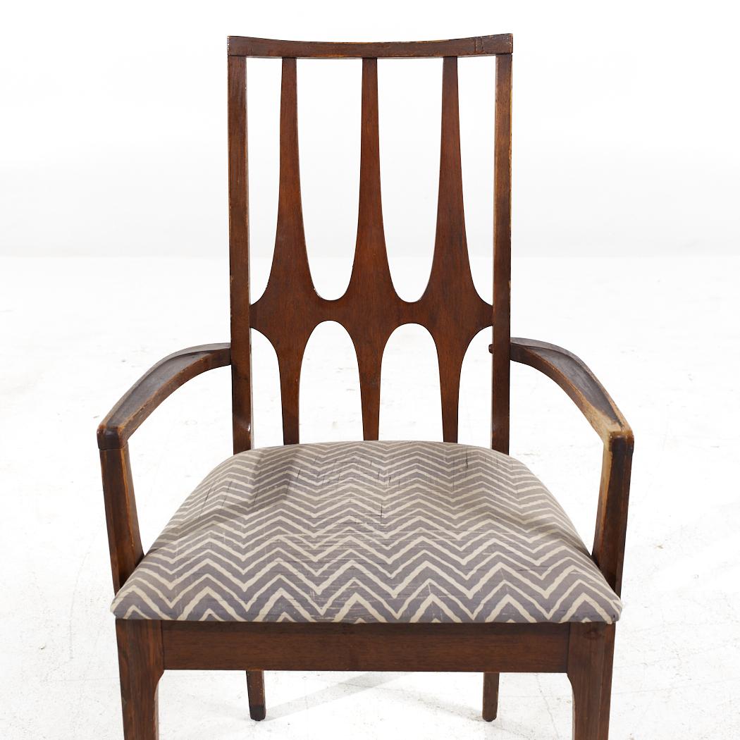 Broyhill Brasilia Mid Century Walnut Dining Chairs - Set of 6 For Sale 10