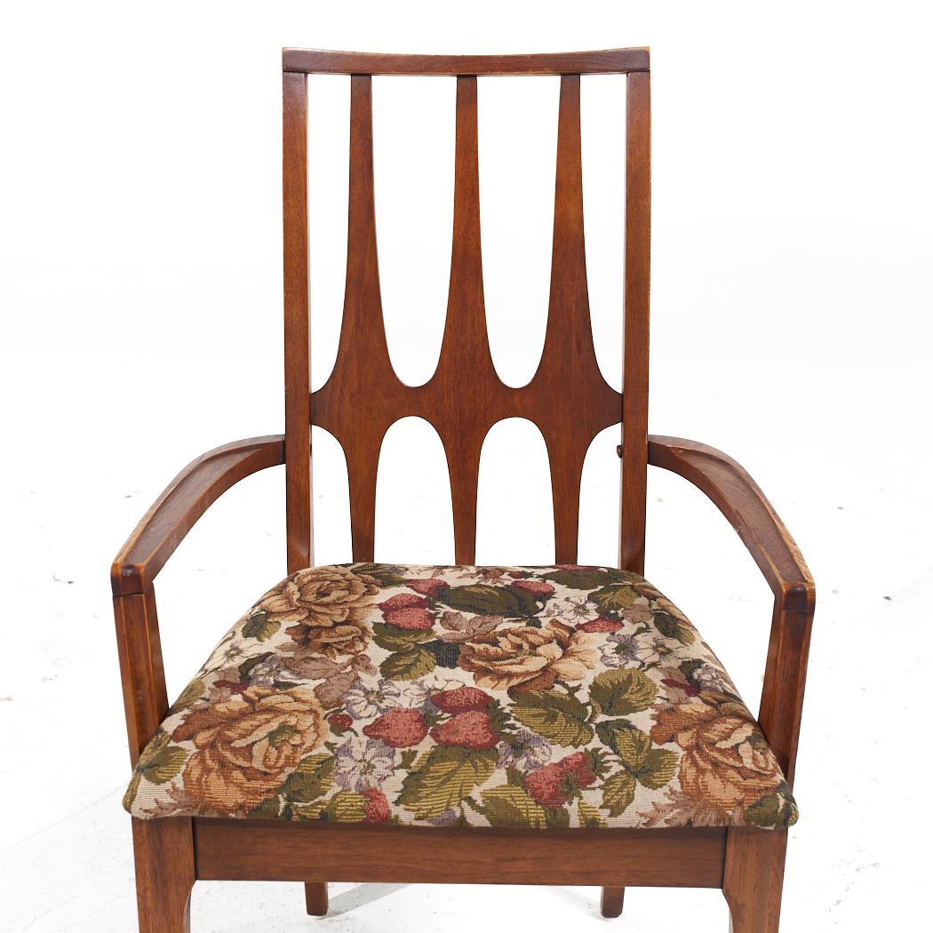 Broyhill Brasilia Mid Century Walnut Dining Chairs - Set of 6 For Sale 10