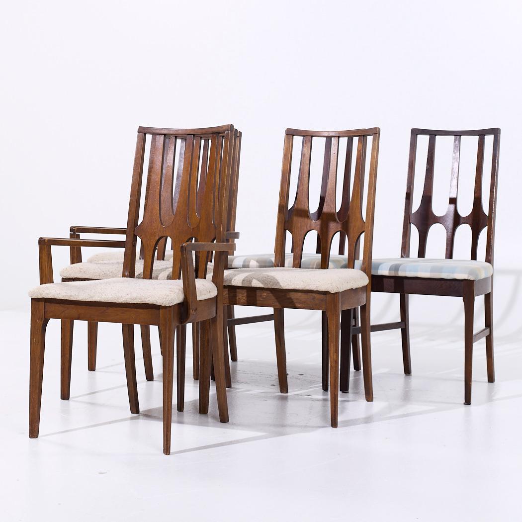 Mid-Century moderno Sedie da pranzo in noce Broyhill Brasilia - Set di 6 in vendita