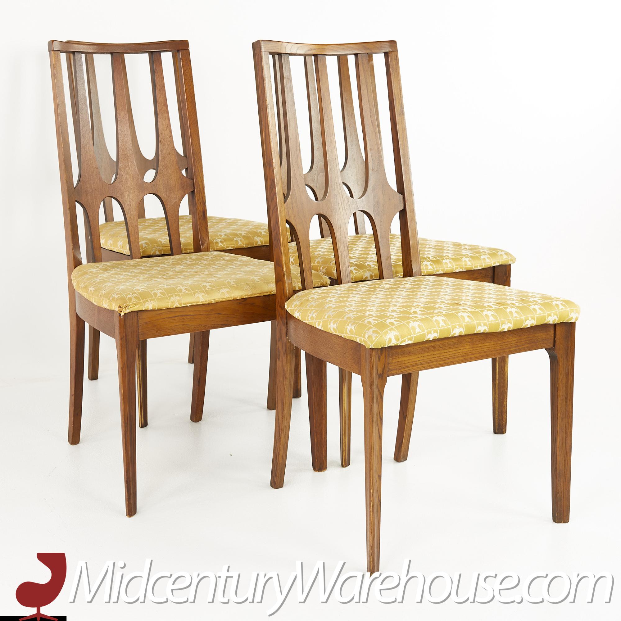 American Broyhill Brasilia Mid Century Walnut Dining Chairs, Set of 6