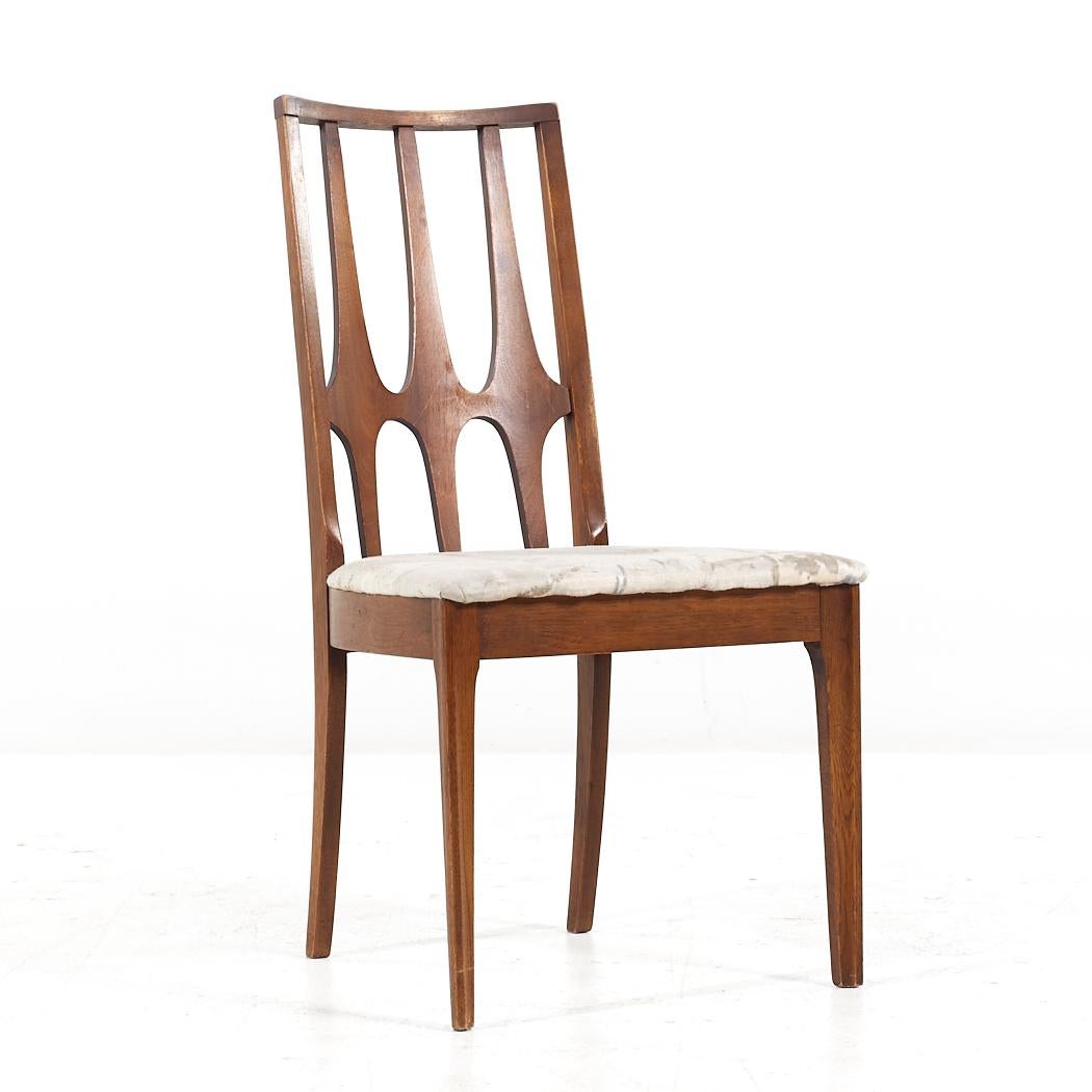 American Broyhill Brasilia Mid Century Walnut Dining Chairs - Set of 6 For Sale