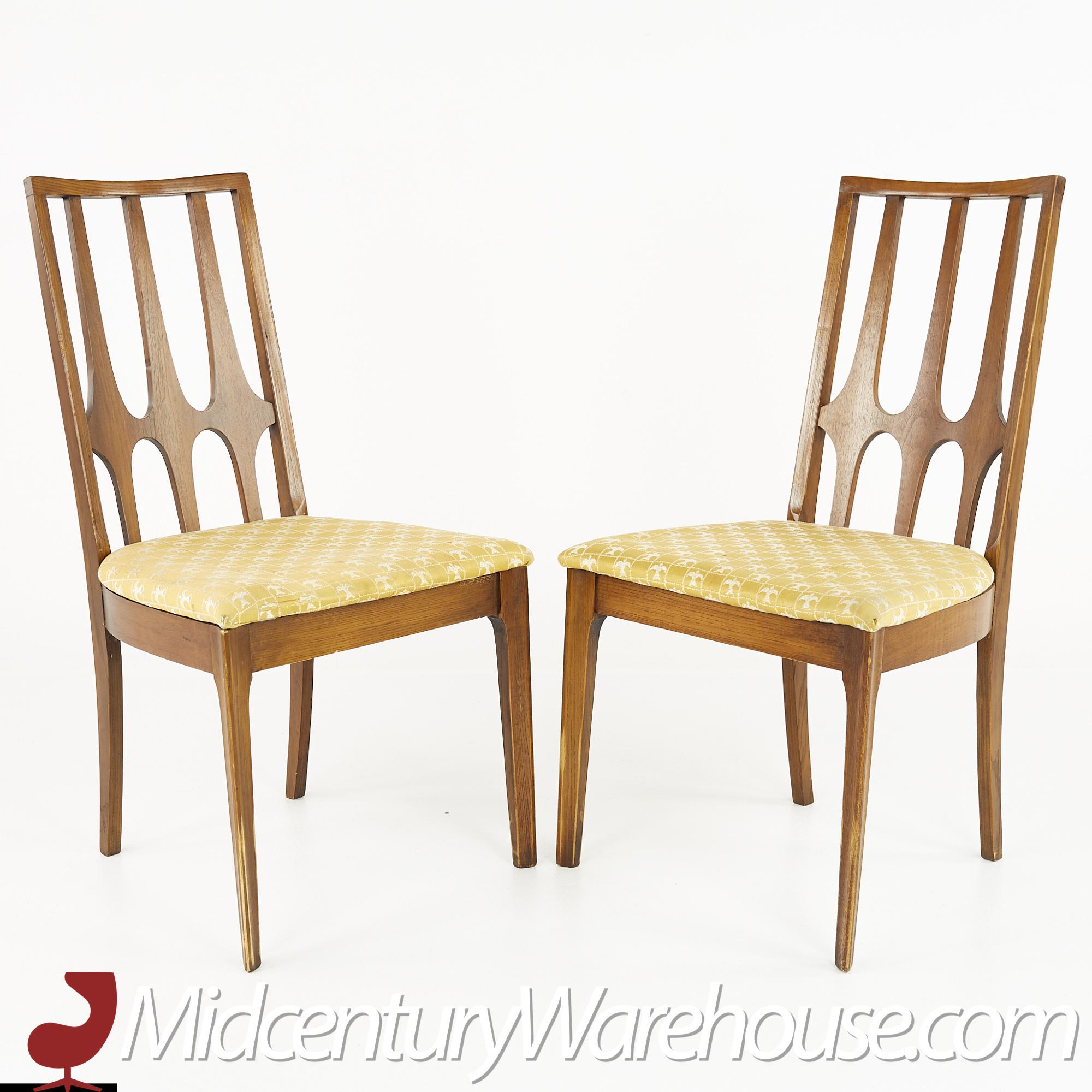 Broyhill Brasilia Mid Century Walnut Dining Chairs, Set of 6 1