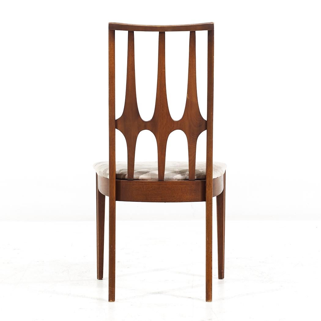 Broyhill Brasilia Mid Century Walnut Dining Chairs - Set of 6 For Sale 1