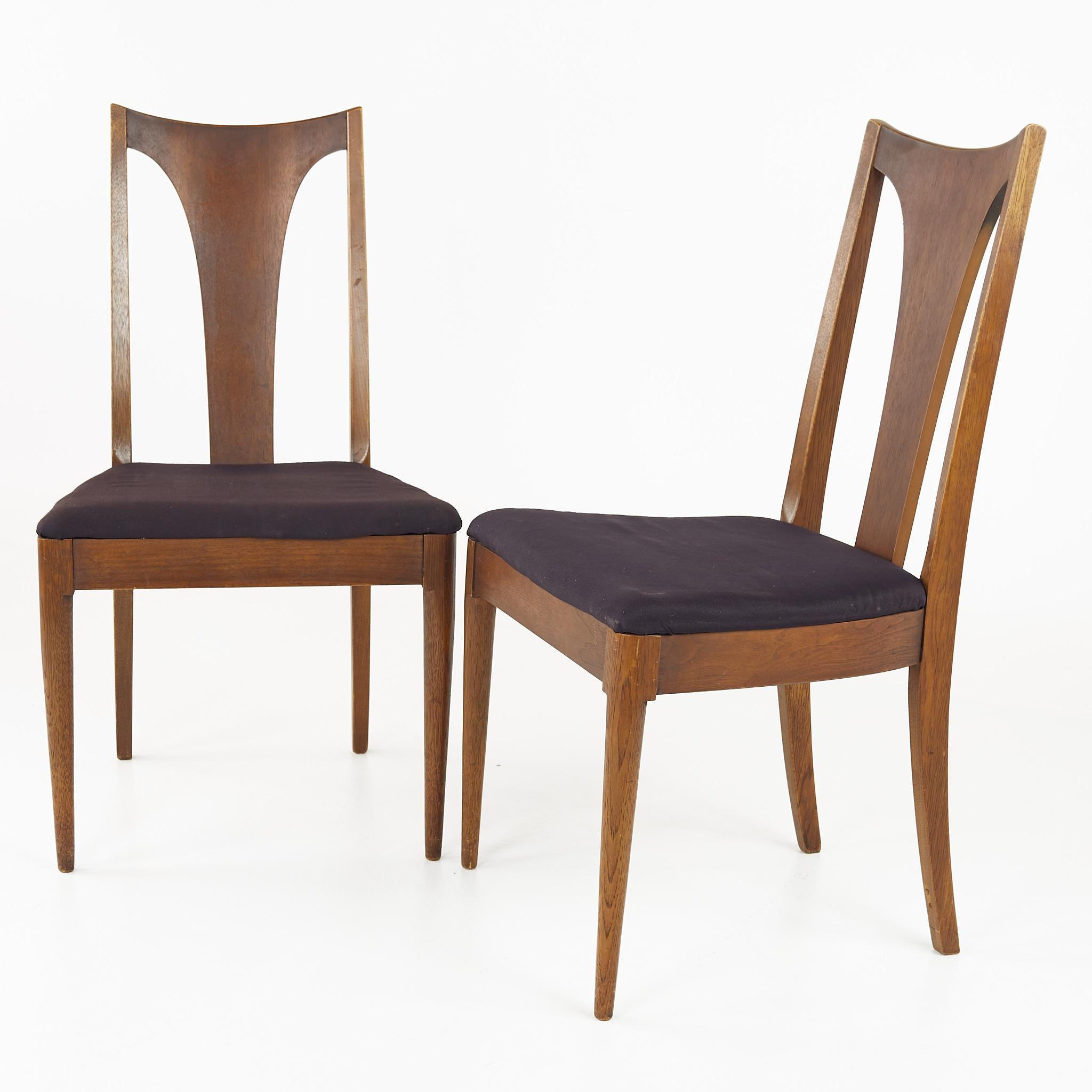 Broyhill Brasilia Mid Century Walnut Dining Chairs, Set of 6 2