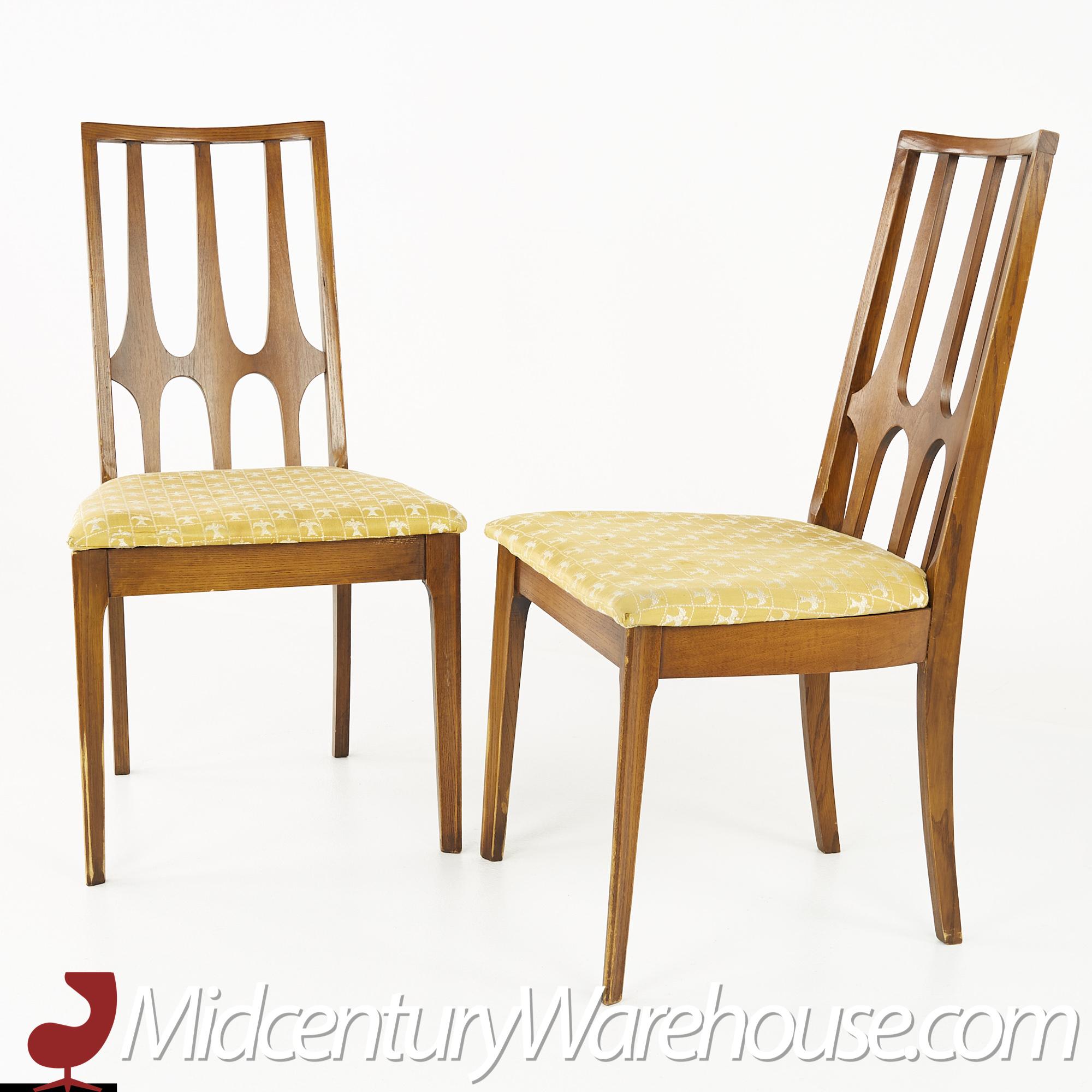 Broyhill Brasilia Mid Century Walnut Dining Chairs, Set of 6 2