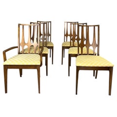 Broyhill Brasilia - Sedie da pranzo in noce del Medioevo, set di 6 pezzi