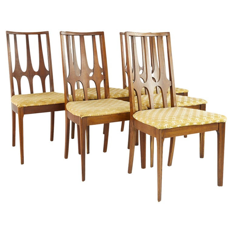 Broyhill Brasilia Mid Century Walnut Dining Chairs, Set of 6 at 1stDibs