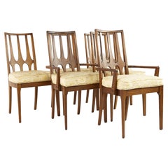 Used Broyhill Brasilia Mid Century Walnut Dining Chairs, Set of 6