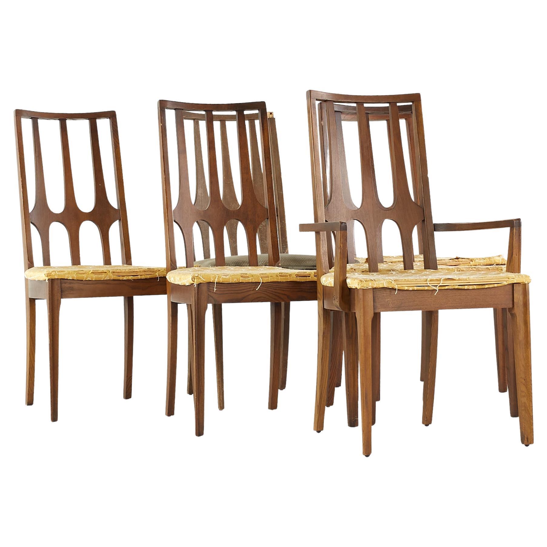 Broyhill Brasilia Mid-Century Walnut Dining Chairs, Set of 6