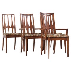 Used Broyhill Brasilia Mid Century Walnut Dining Chairs - Set of 6