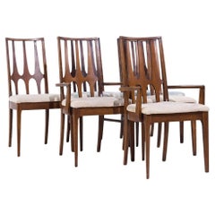 Broyhill Brasilia Mid Century Walnut Dining Chairs - Set of 6