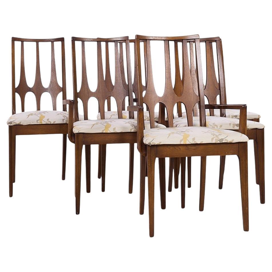 Broyhill Brasilia Mid Century Nussbaum Esszimmerstühle - Satz von 6 im Angebot
