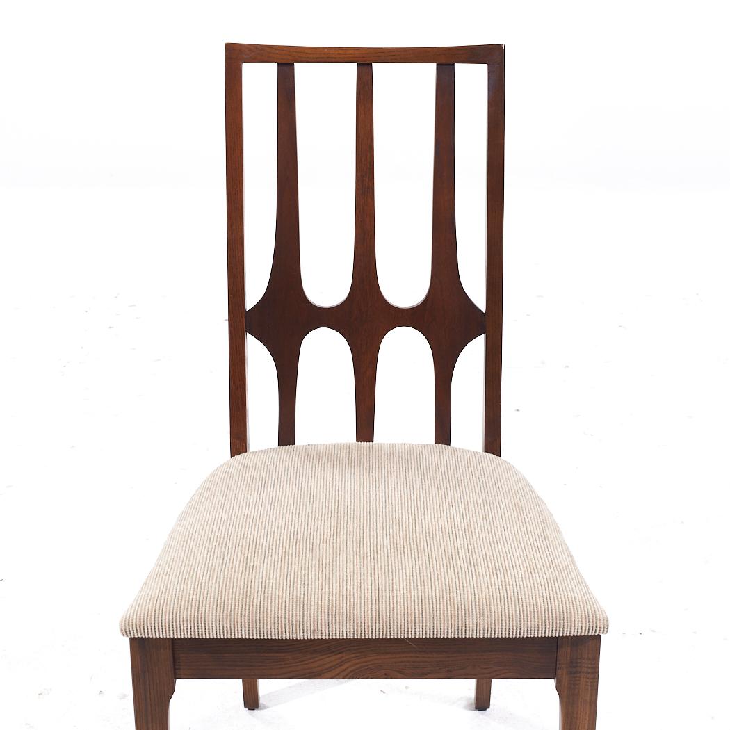 Broyhill Brasilia Mid Century Walnut Dining Chairs - Set of 8 For Sale 3