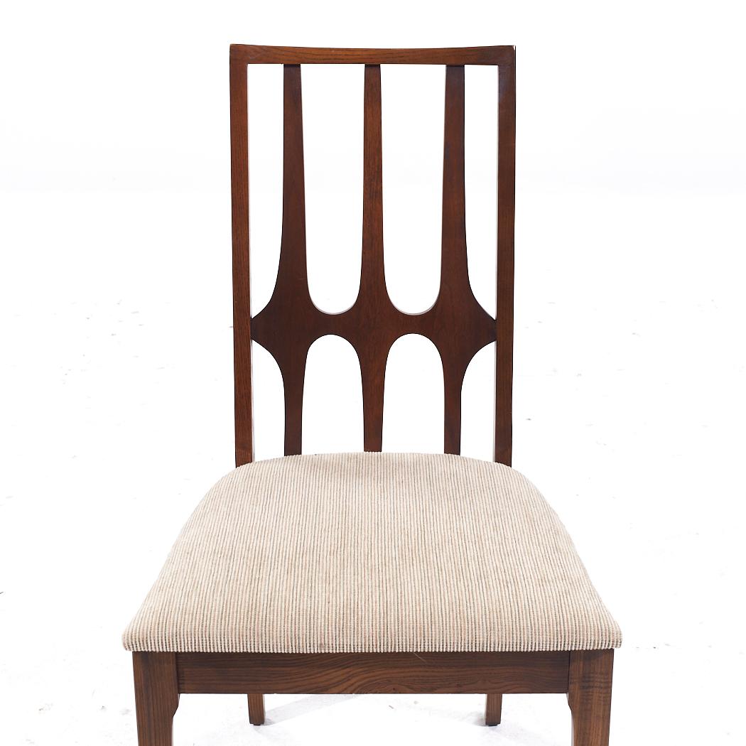 Broyhill Brasilia Mid Century Walnut Dining Chairs - Set of 8 3
