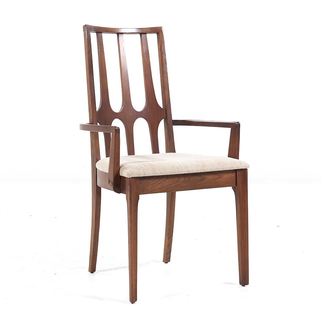 Broyhill Brasilia Mid Century Walnut Dining Chairs - Set of 8 For Sale 4
