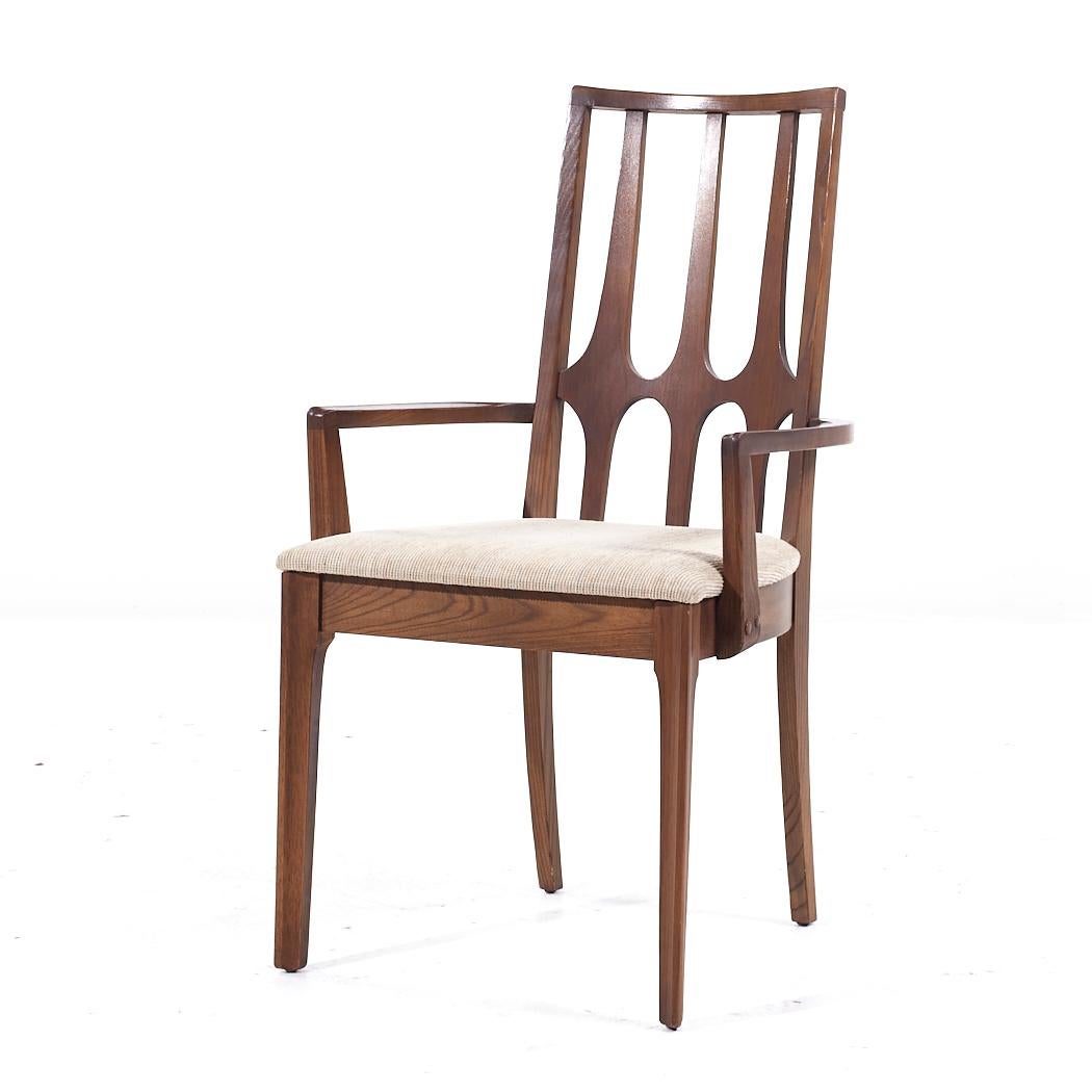 Broyhill Brasilia Mid Century Walnut Dining Chairs - Set of 8 For Sale 6