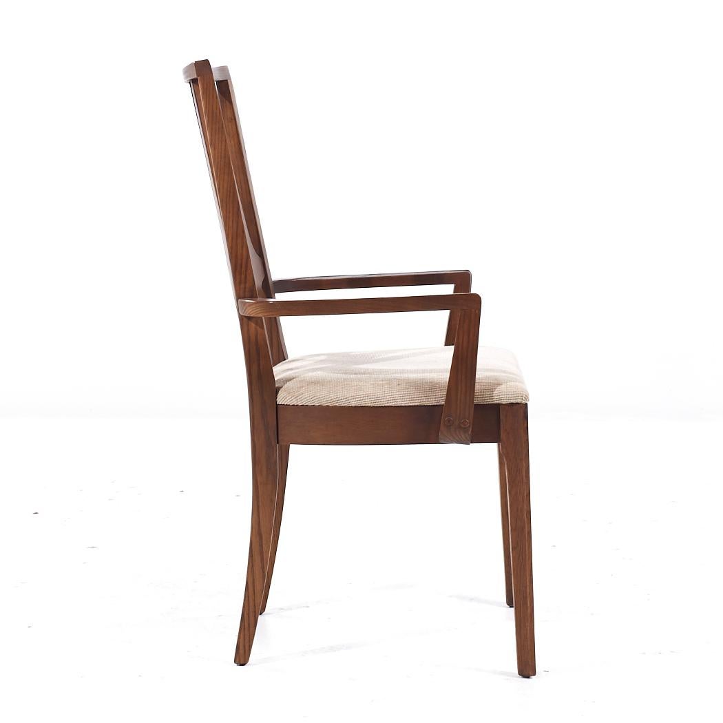 Broyhill Brasilia Mid Century Walnut Dining Chairs - Set of 8 For Sale 7