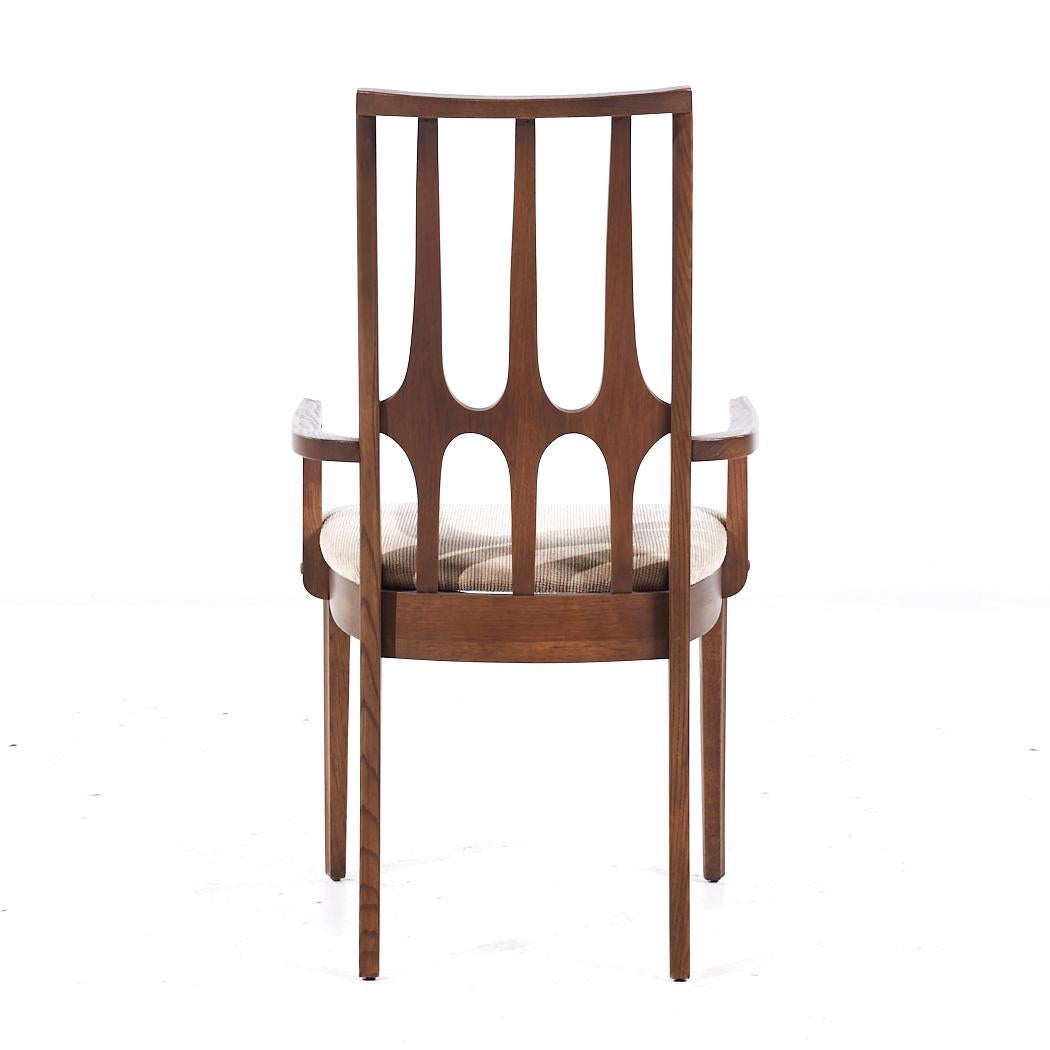 Broyhill Brasilia Mid Century Walnut Dining Chairs - Set of 8 For Sale 8