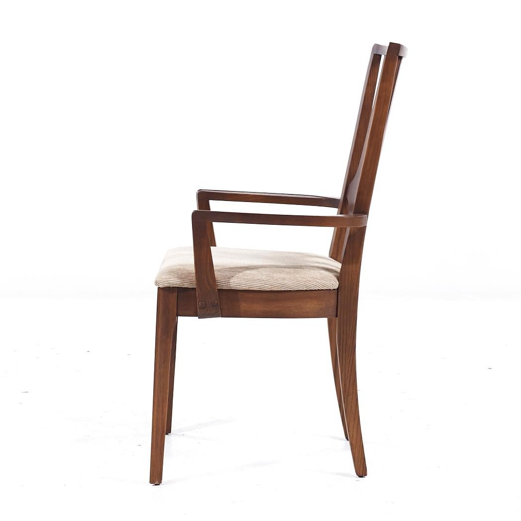 Broyhill Brasilia Mid Century Walnut Dining Chairs - Set of 8 For Sale 9