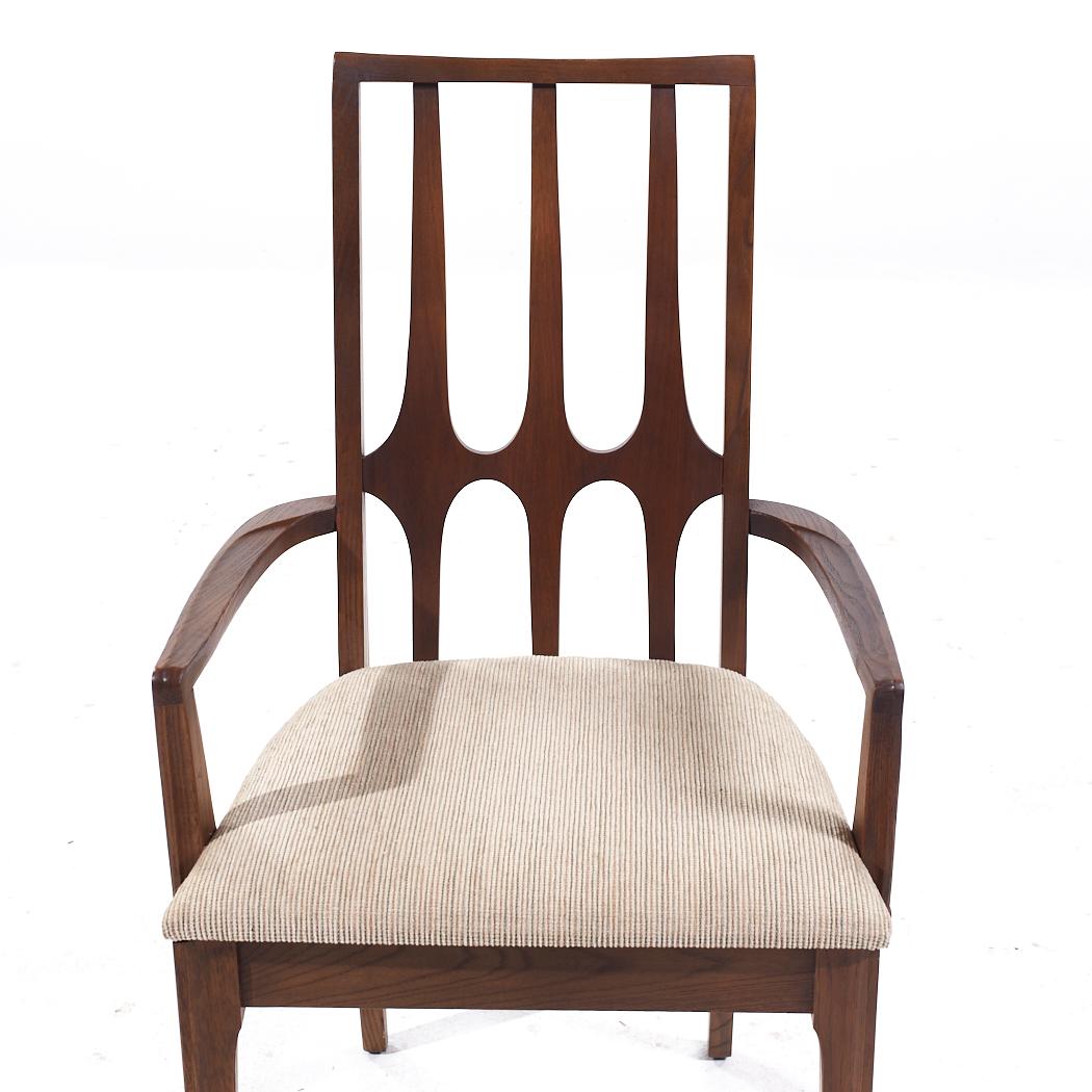 Broyhill Brasilia Mid Century Walnut Dining Chairs - Set of 8 For Sale 10