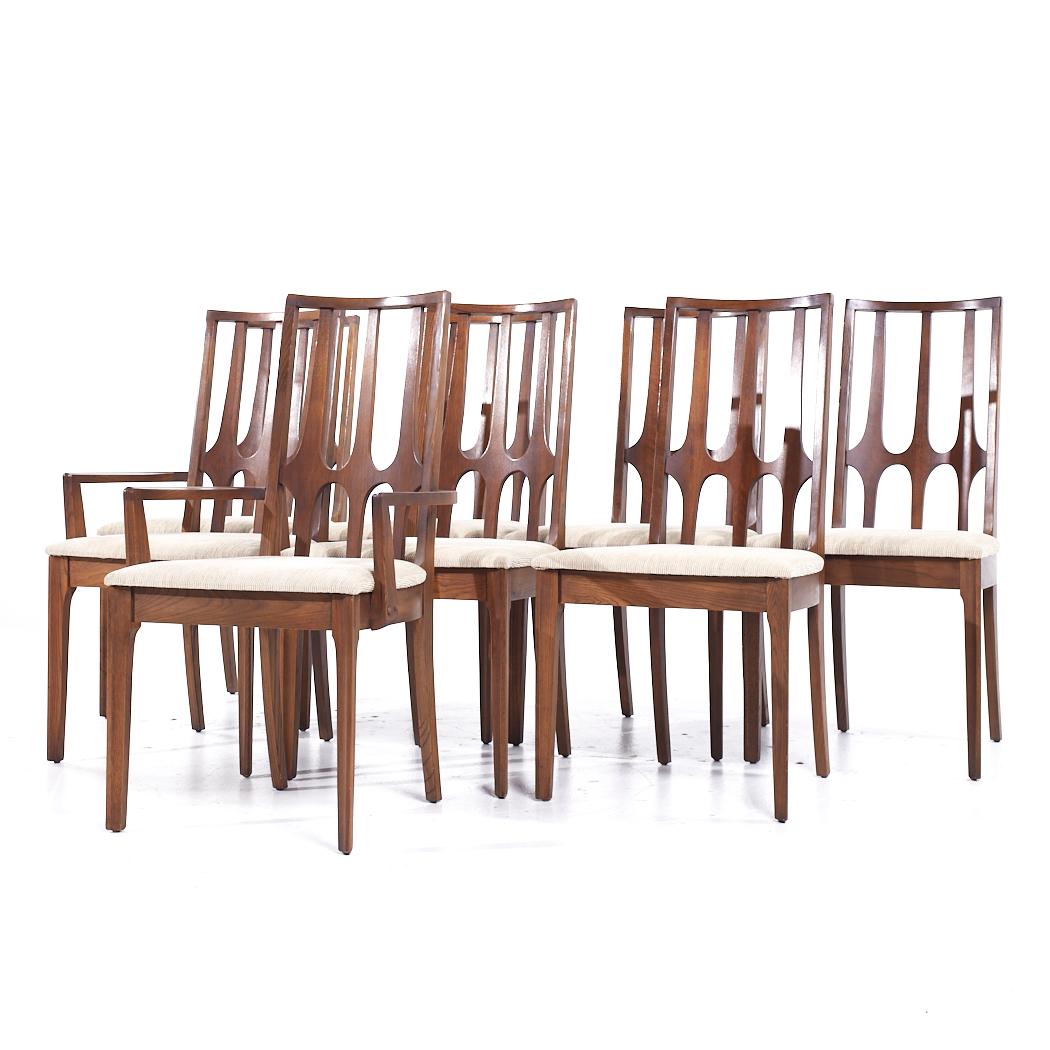 Mid-Century Modern Broyhill Brasilia Mid Century Walnut Dining Chairs - Set of 8 For Sale