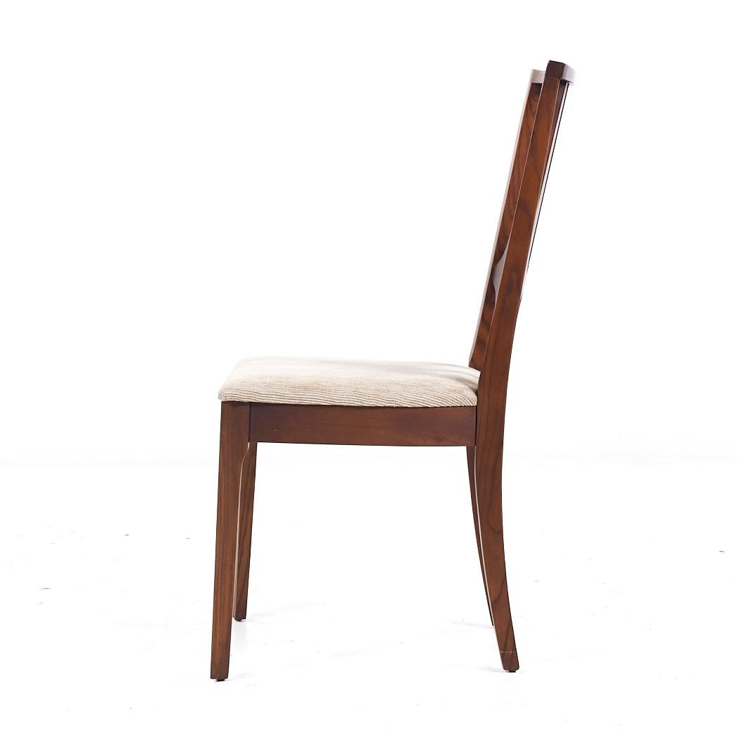 Broyhill Brasilia Mid Century Walnut Dining Chairs - Set of 8 For Sale 2