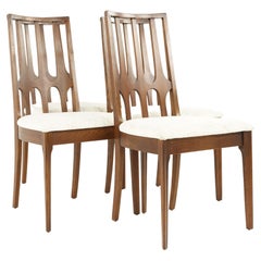 Broyhill Brasilia Mid Century Walnut Dining or Side Chairs, Set of 4